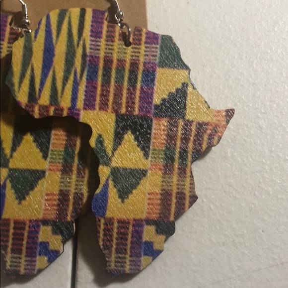 Multicolored African Earrings - Picture 2 of 2